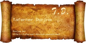 Taferner Dorina névjegykártya